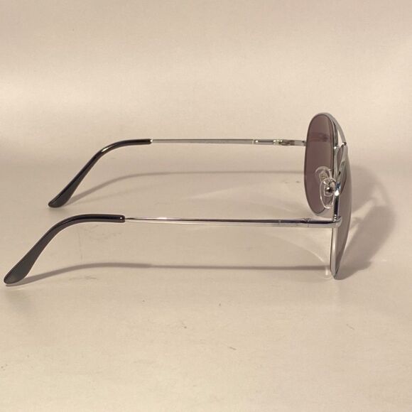 1026 Silver Aviator Sunglasses Grey Mirrored Lenses NWOT - Picture 5 of 8